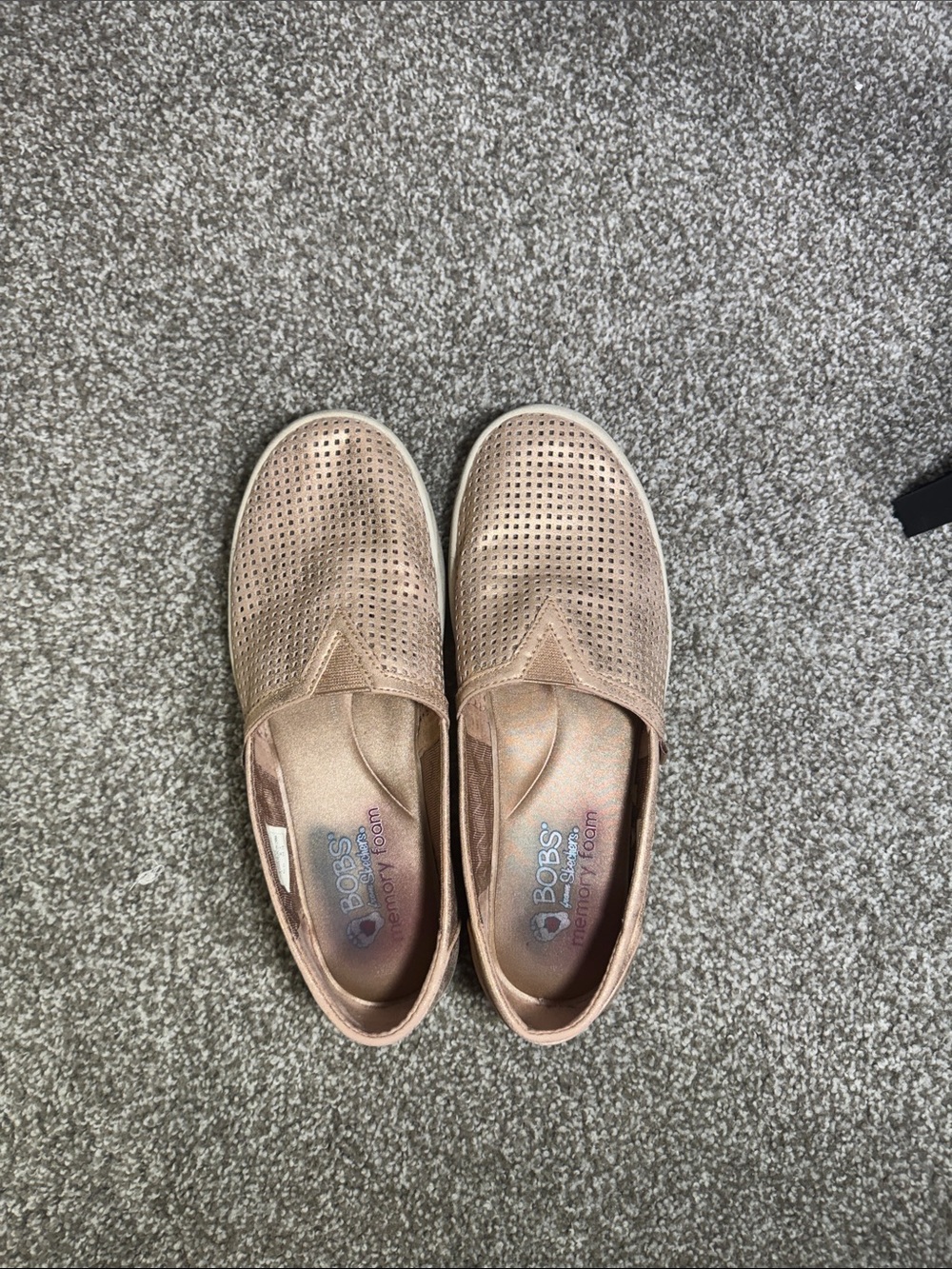Skechers BOBS Metallic Rose Slip-On Perforated Sneakers